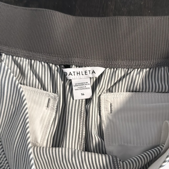 Athleta Gray Brooklyn Textured Ankle Pant Size 16 NWT Travel Tech Pant - Picture 5 of 9